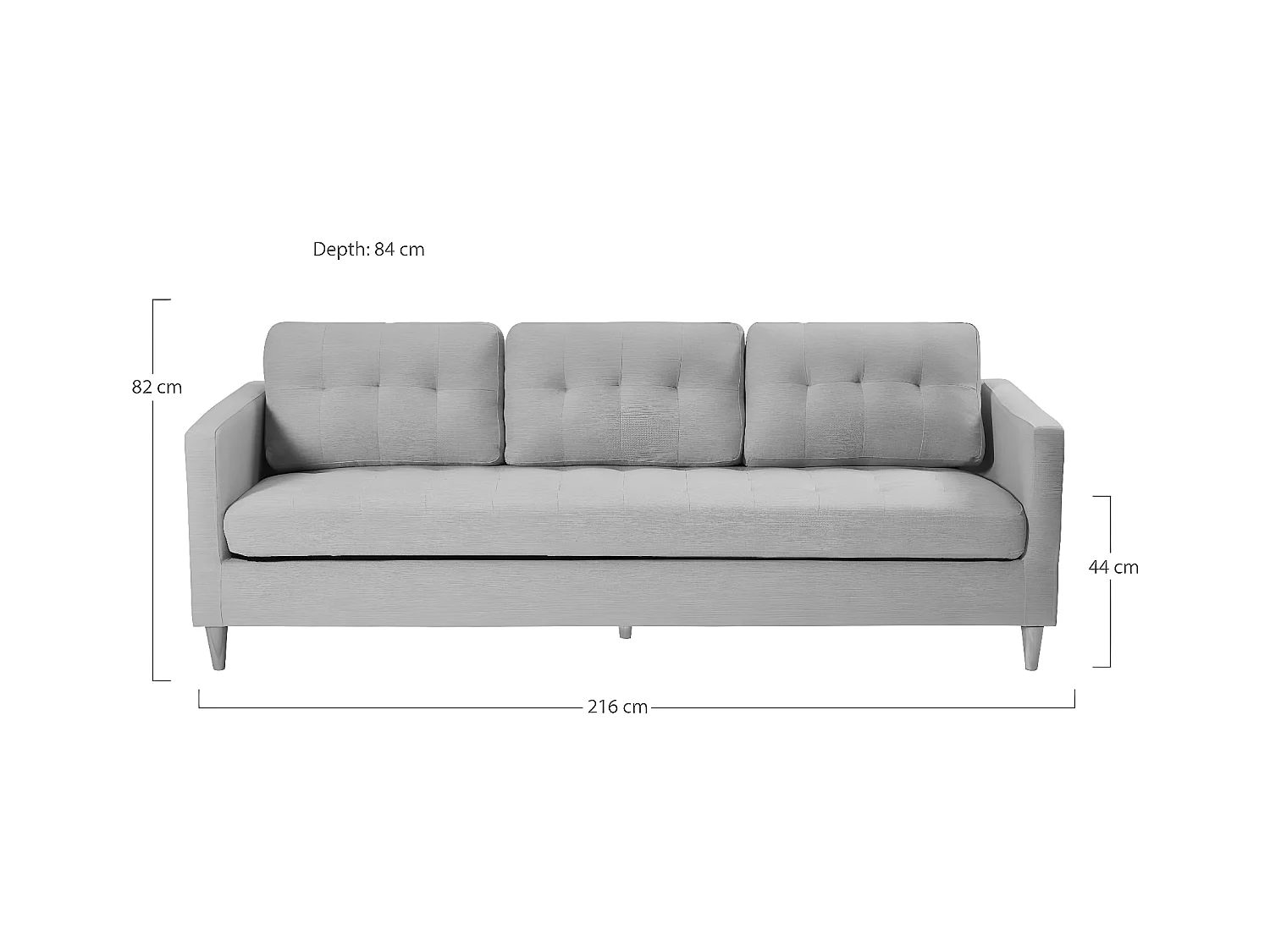 Marino canapé 3 personnes velours côtelé sable.