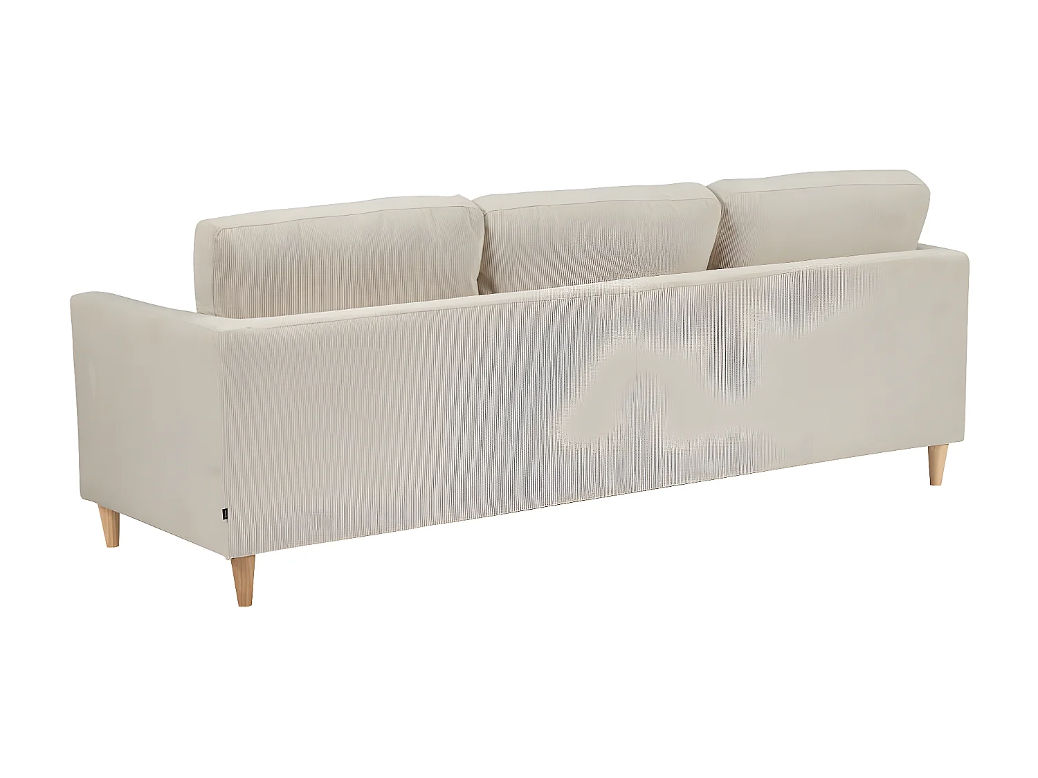 Marino bank 3 persoons fluweel zandkleurig.