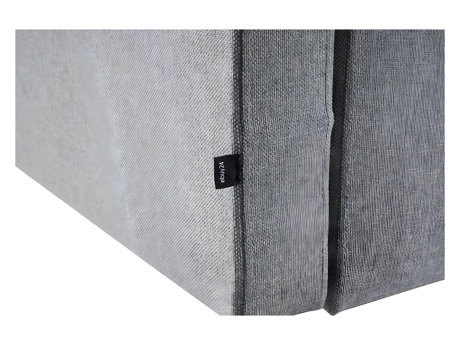 Marino Deluxe Chaiselongsofa rechts oder links gewendet mit Kissen Stoff grau.