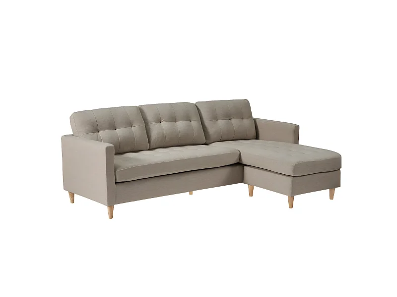 Marino Chaiselongsofa 3 Personen Stoff sandfarben.