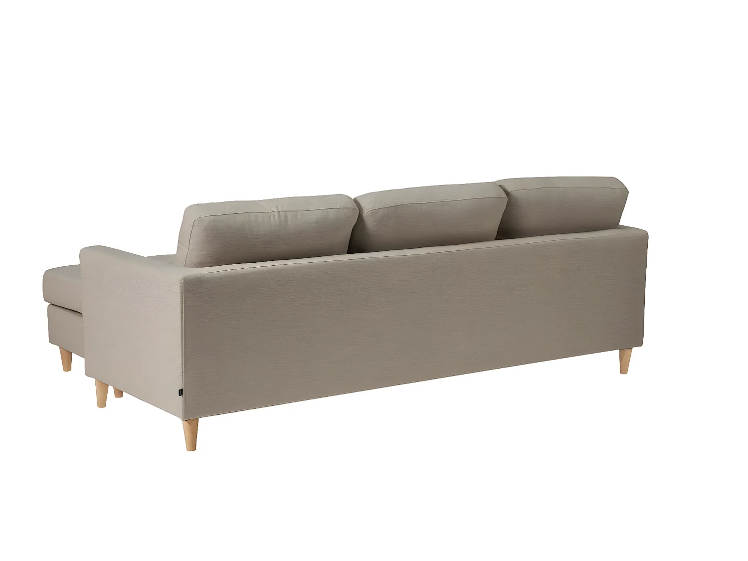 Marino Chaiselongsofa 3 Personen Stoff sandfarben.