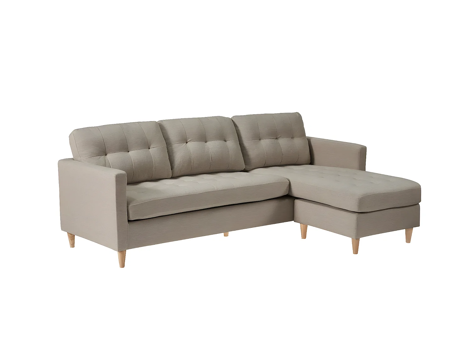 Marino canapé chaise longue 3 personnes tissu sable.