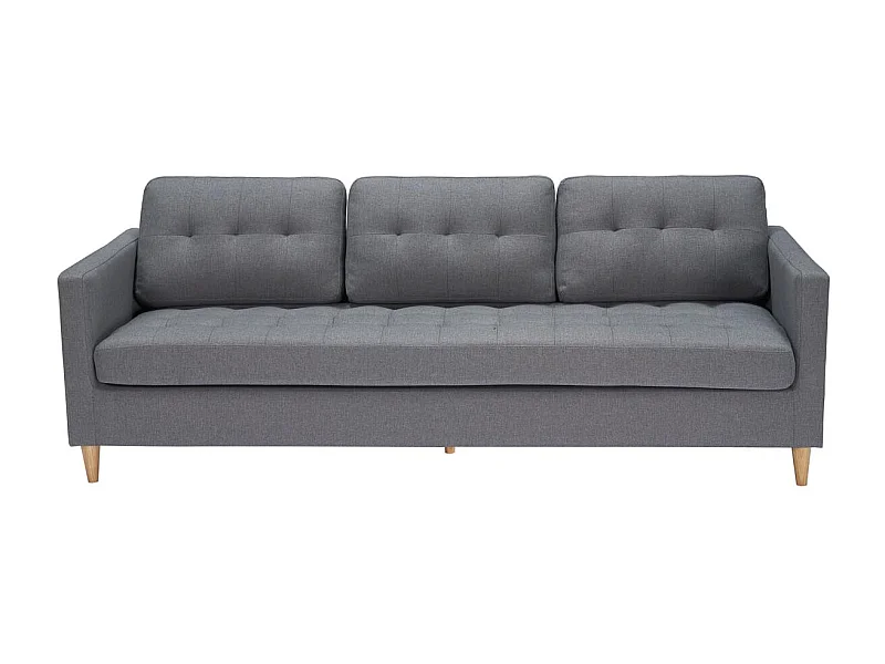 Marino Sofa 3 Personen Stoff grau.
