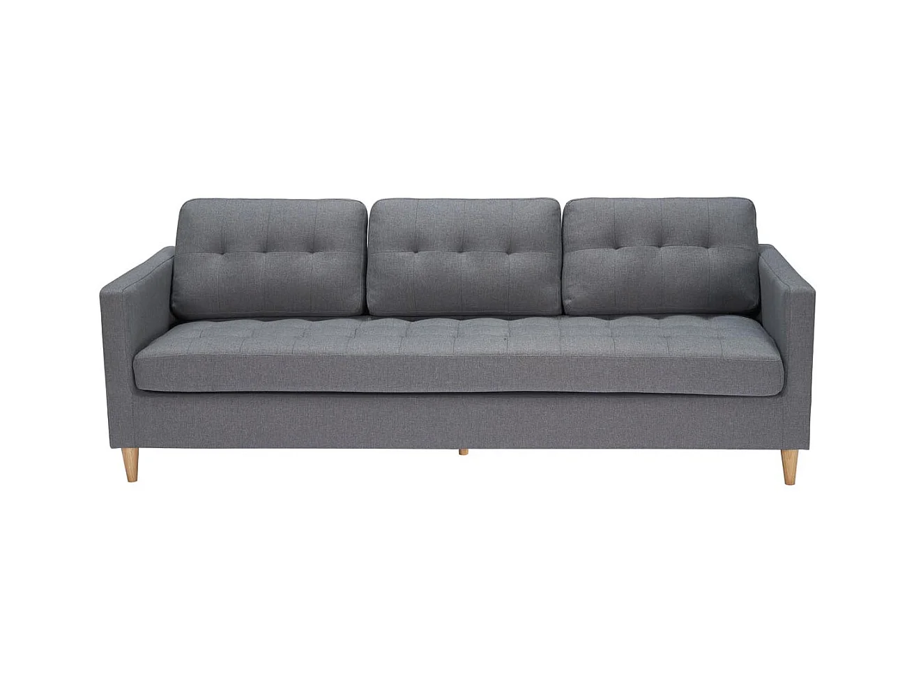 Marino canapé 3 personnes tissu gris.