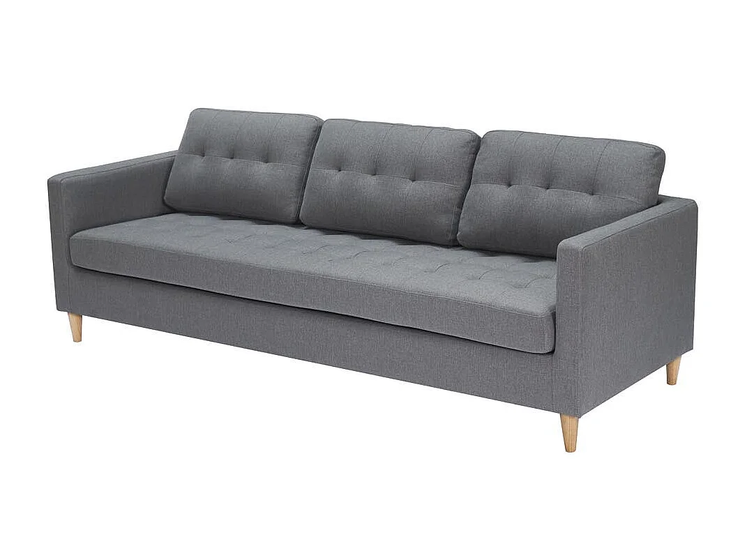 Marino canapé 3 personnes tissu gris.