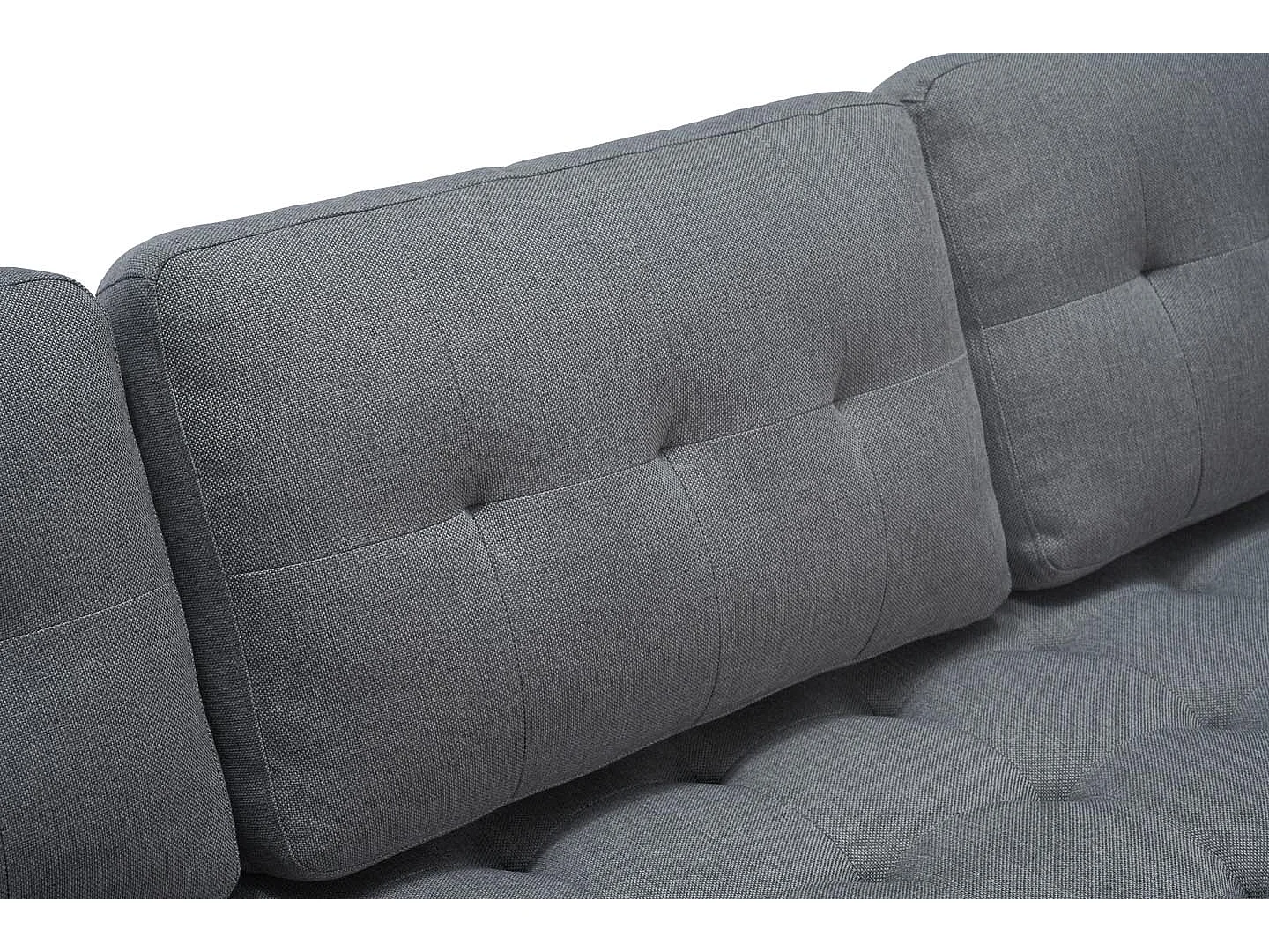 Marino canapé 3 personnes tissu gris.