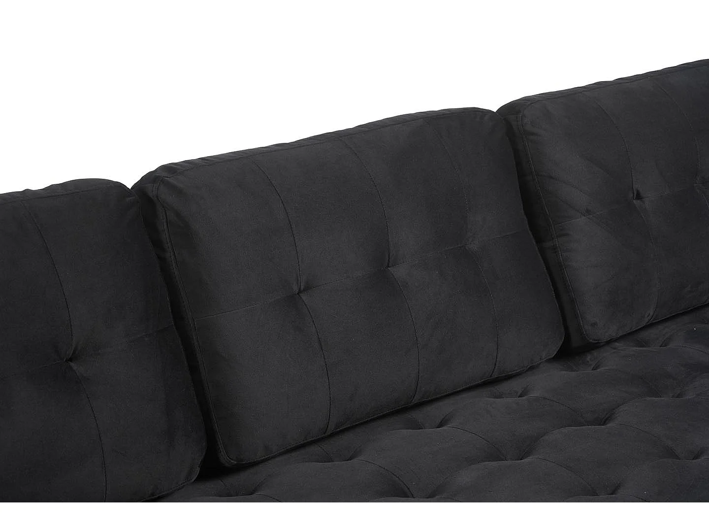 Marino canapé 3 personnes velours noir.