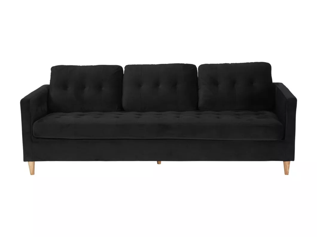 Kauf Unique Marino Sofa 3 Personen Velour schwarz