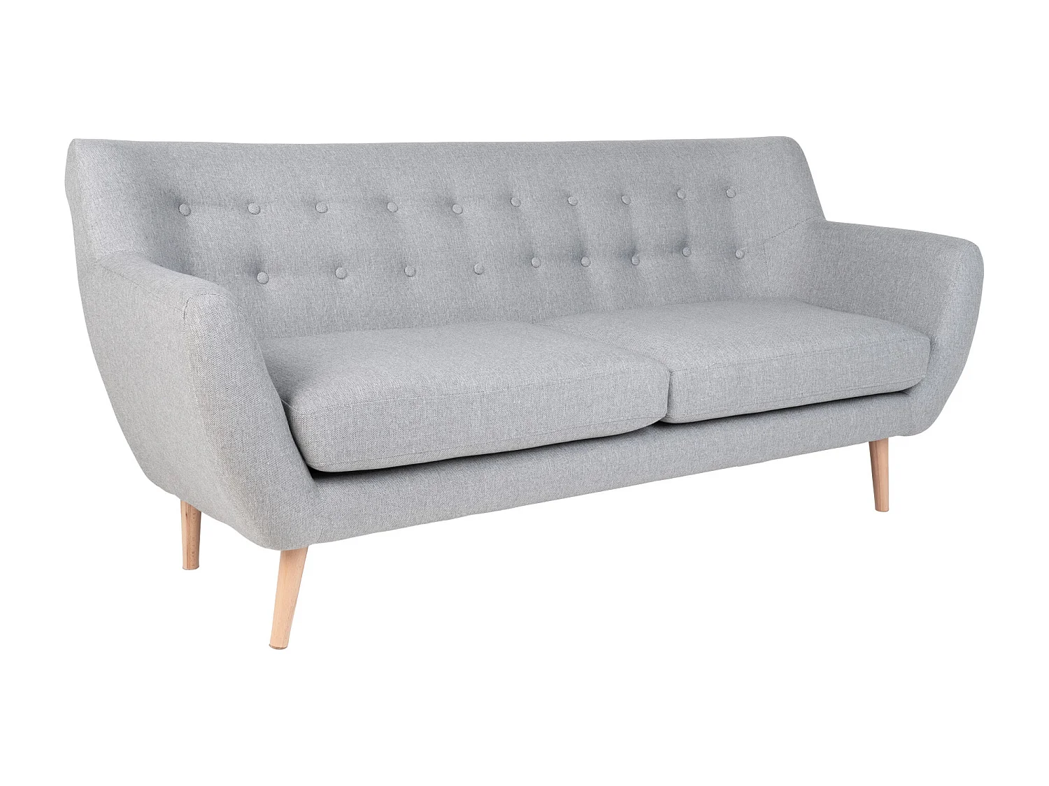 Monte bank 3-zits lichtgrijs.