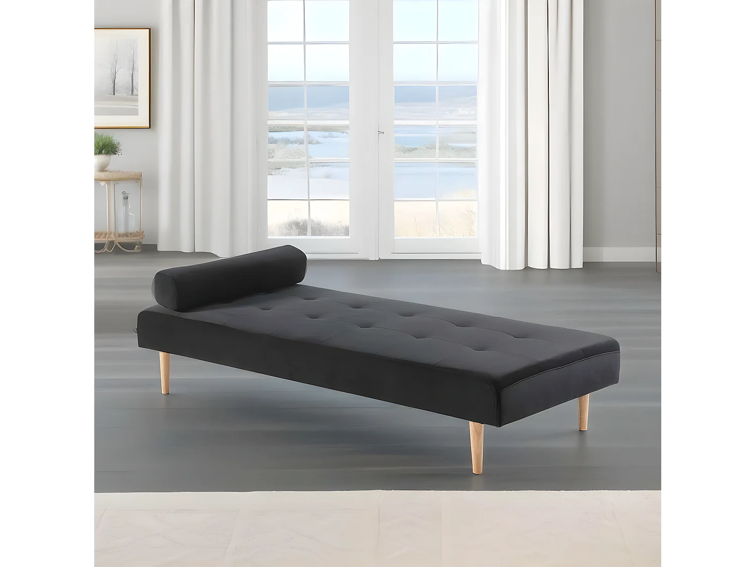 Marino Daybed Velour schwarz.