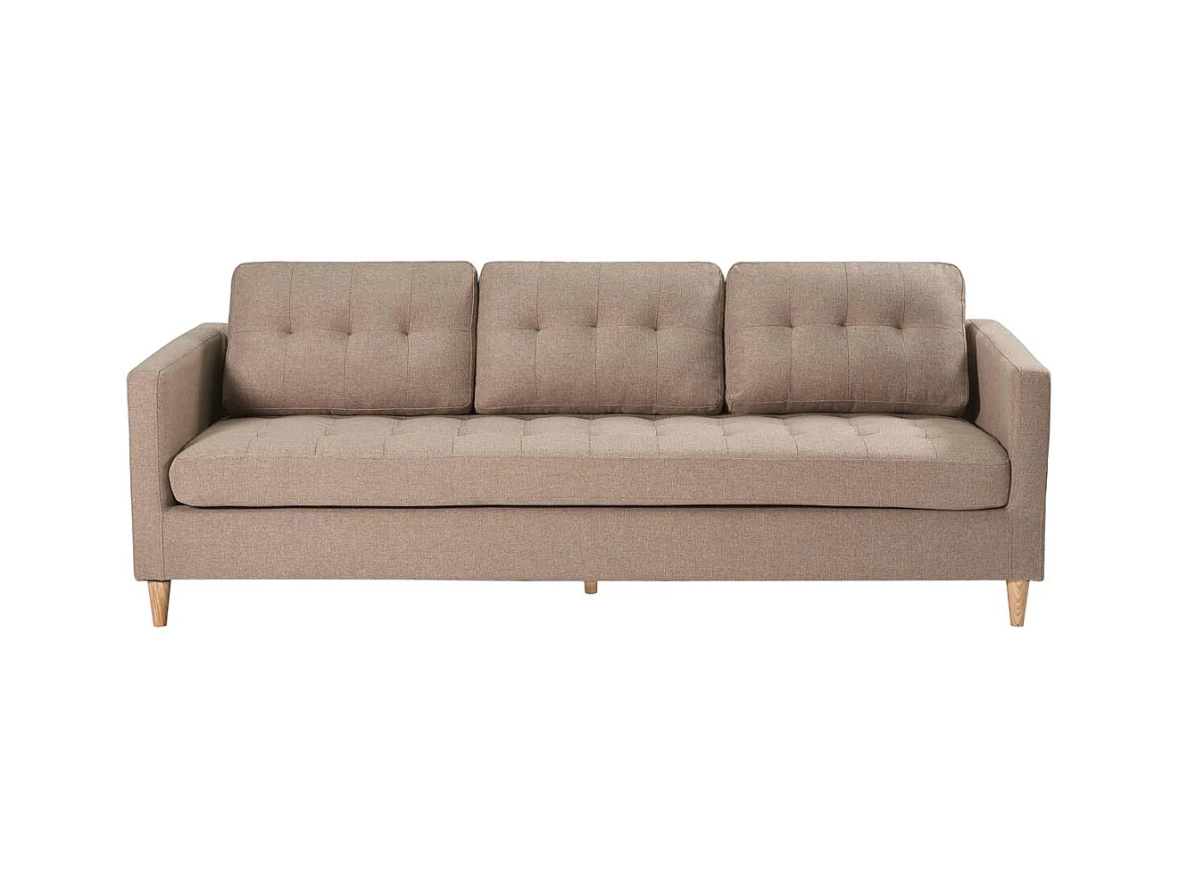 Marino canapé 3 personnes tissu marron.