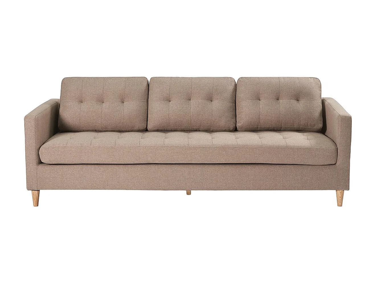 Marino canapé 3 personnes tissu marron.