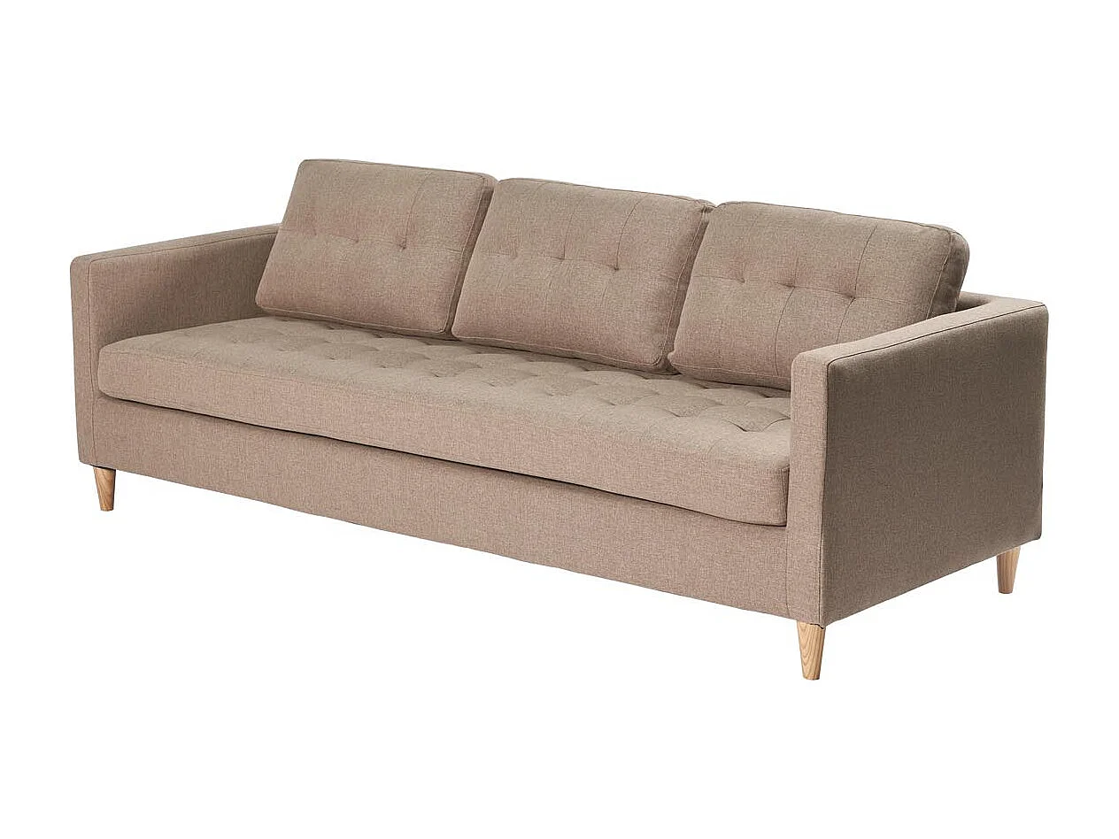 Marino canapé 3 personnes tissu marron.