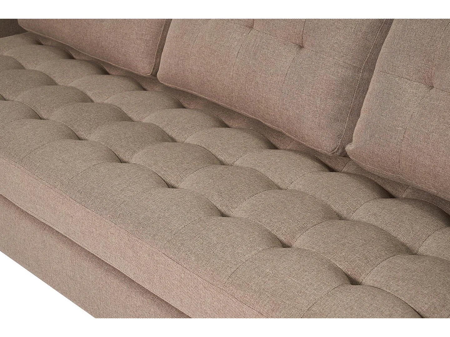 Marino canapé 3 personnes tissu marron.