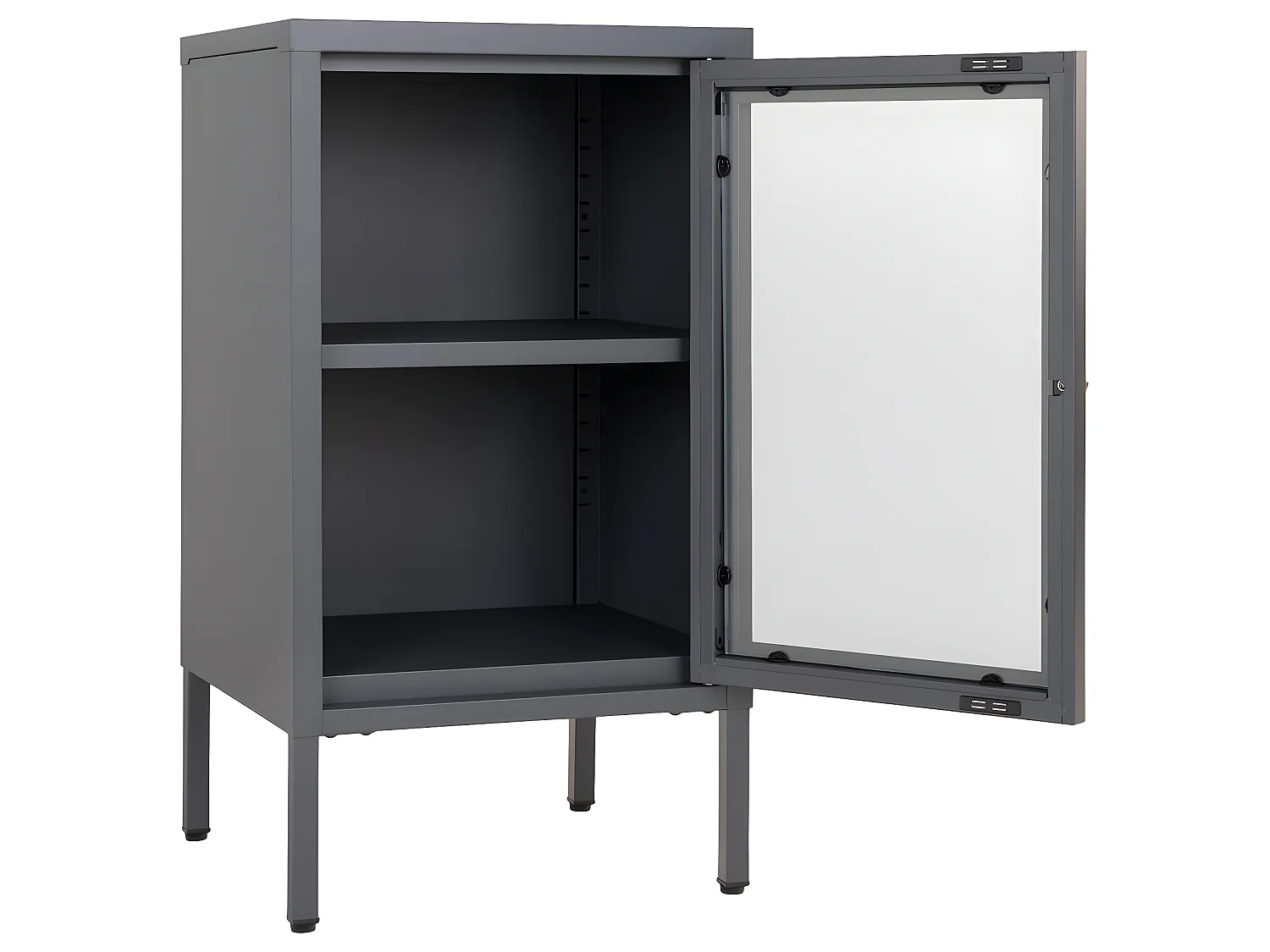 Dalby Vitrinenschrank 1 Glastür grau.