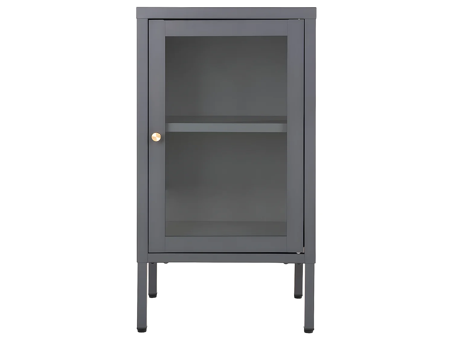 Dalby Vitrinenschrank 1 Glastür grau.