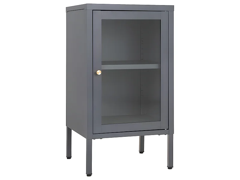 Dalby Vitrinenschrank 1 Glastür grau.