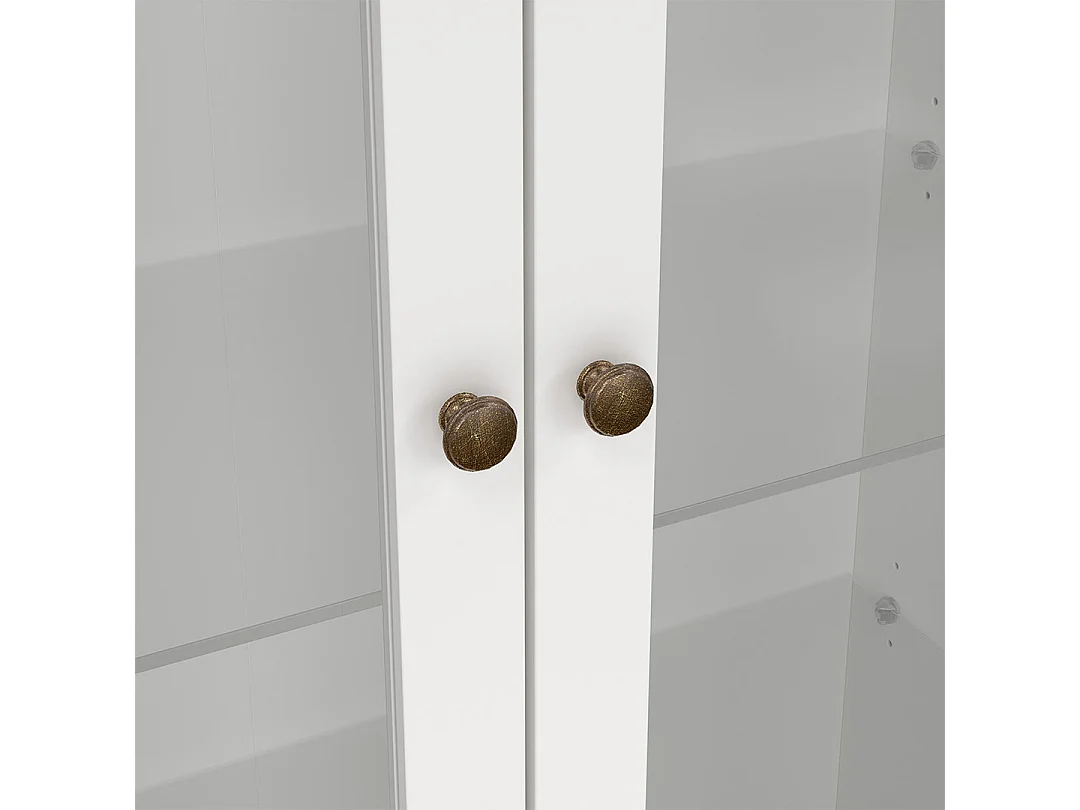 Vitrinekast 2-drs wit Venetië 201x97x41,5 cm.