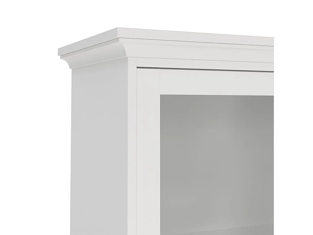 Vitrinekast 2-drs wit Venetië 201x97x41,5 cm.