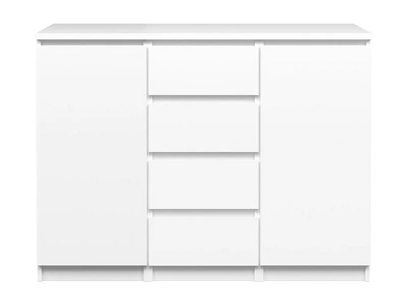 Nada Sideboard 2 Türen og 4 Schubladen weiss hochglanz.