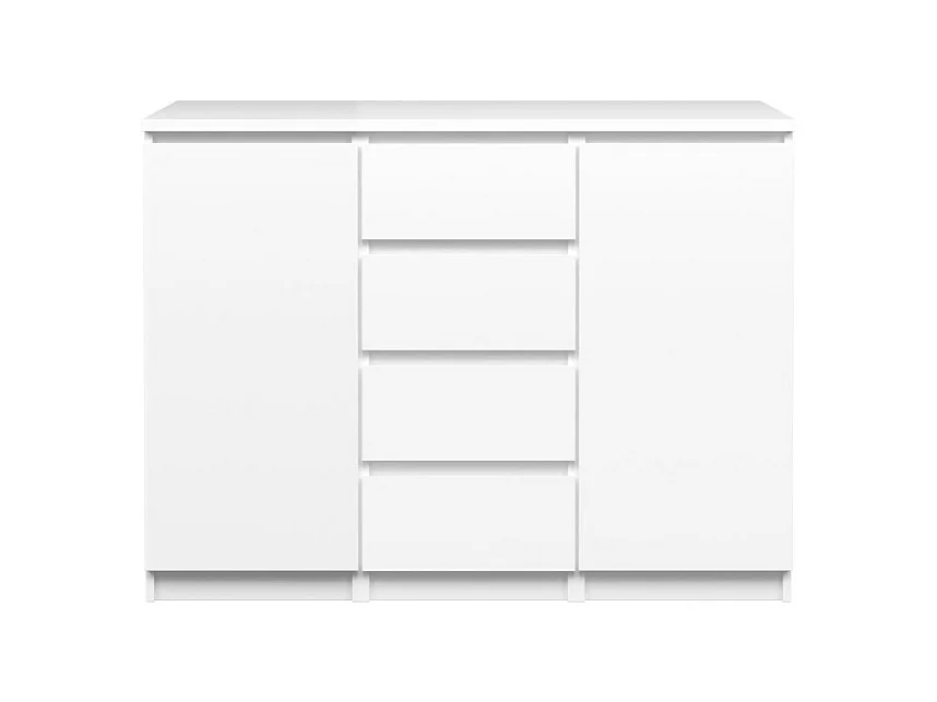 Nada Buffet 2 portes et 4 tiroirs, blanc brillant.