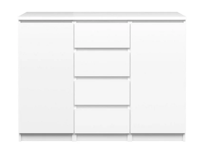 Nada Sideboard 2 Türen og 4 Schubladen weiss hochglanz.