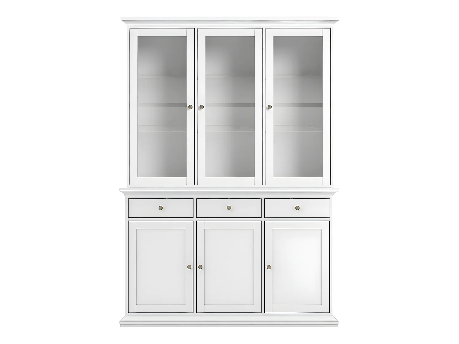 Venedig Vitrine 3 portes, largeur 143 cm, hauteur 204 cm, blanc.