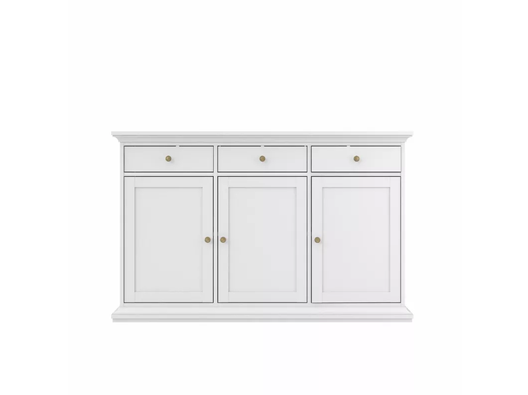 Kauf Unique Venedig Sideboard 3 Türen und 3 Schubladen, Breite 143 cm, Höhe 91 cm weiß