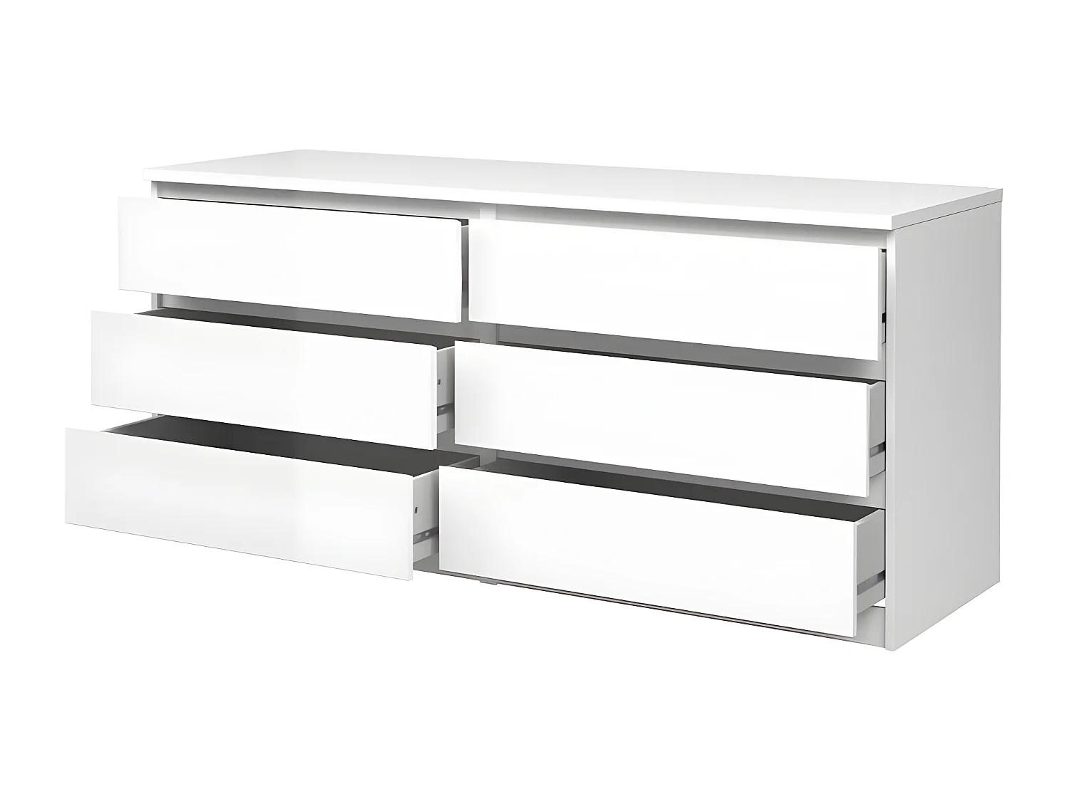 Nada ladekast 6 lades wit hoogglans.