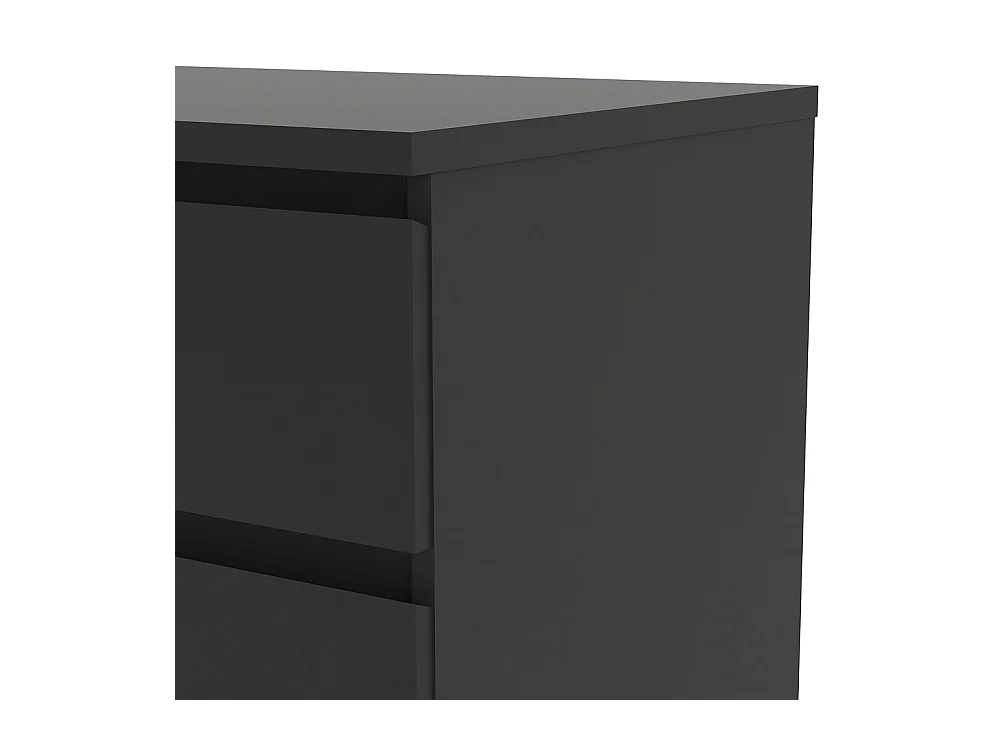 Nada Commode large avec 5 tiroirs, mat noir.