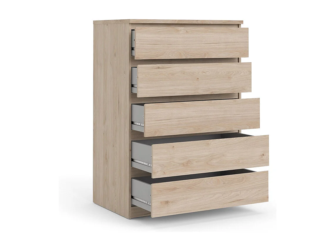 Nada Kommode 5 Schubladen Hickory-Dekor.