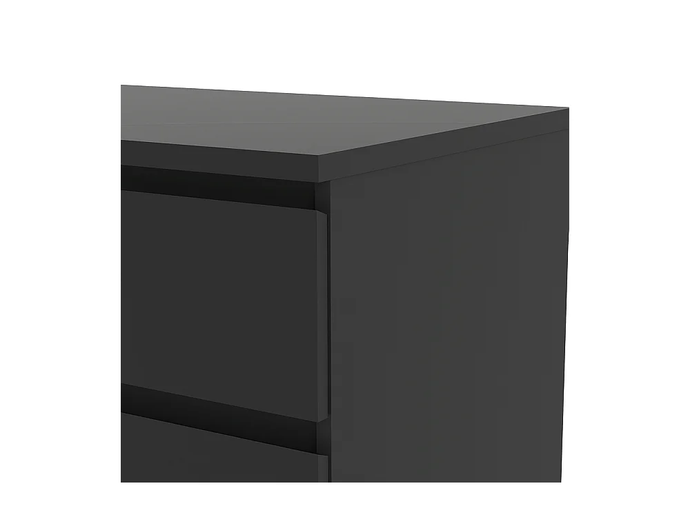 Nada Kommode 6 Schubladen mattschwarz.