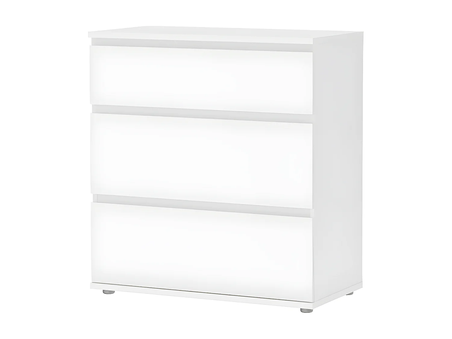 Nora Kommode 3 Schubladen. Weiss.