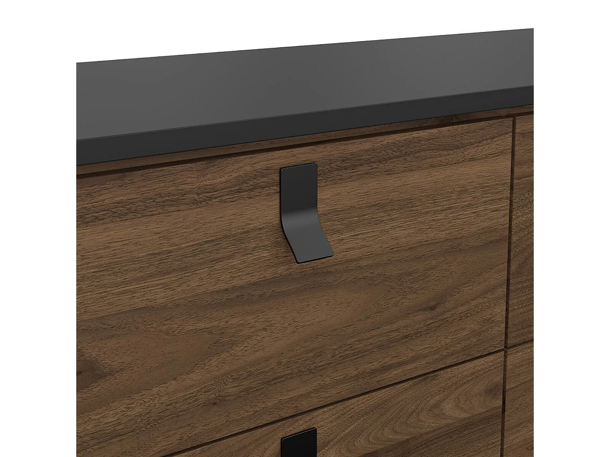 Commode double 6 tiroirs avec piètement métallique L101,8 cm - JOYCE