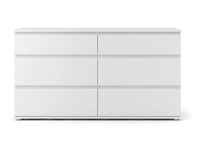 Nora Commode 6 tiroirs, blanc.