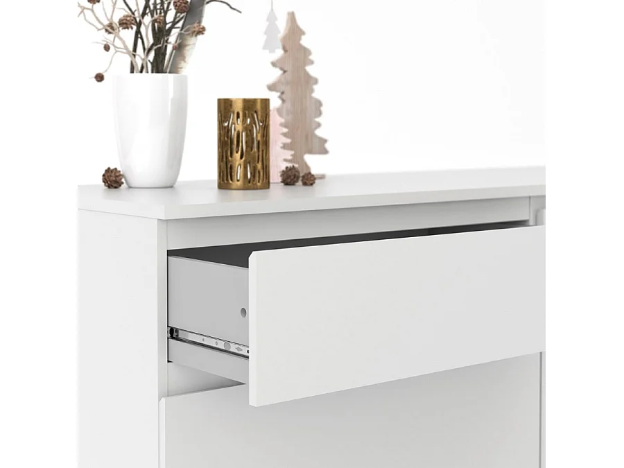 Nora Commode 6 tiroirs, blanc.