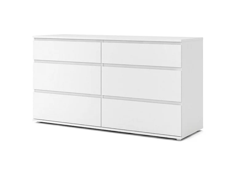 Nora kommode 6 lades wit.