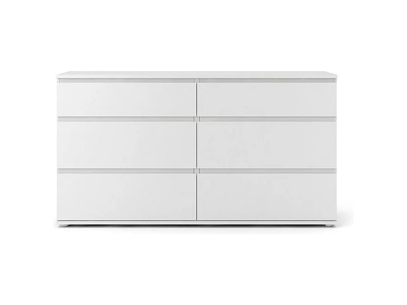 Nora kommode 6 lades wit.