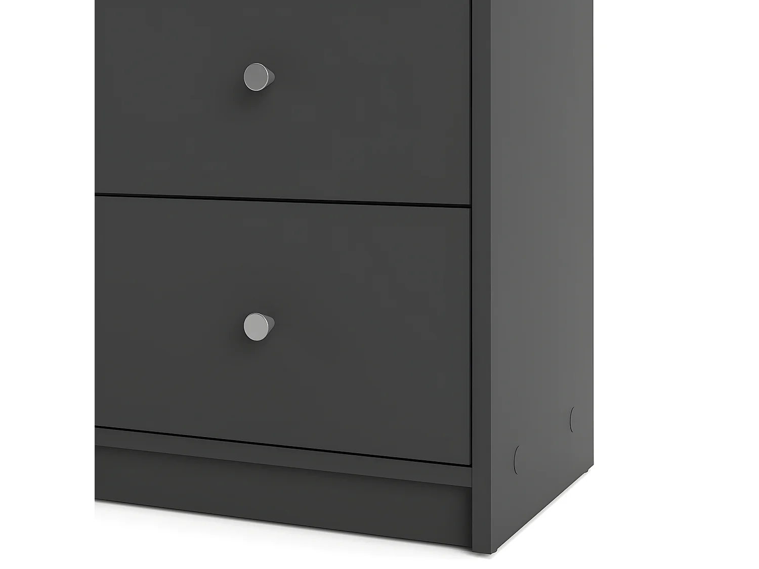 Maria Commode large avec 6 tiroirs, gris.