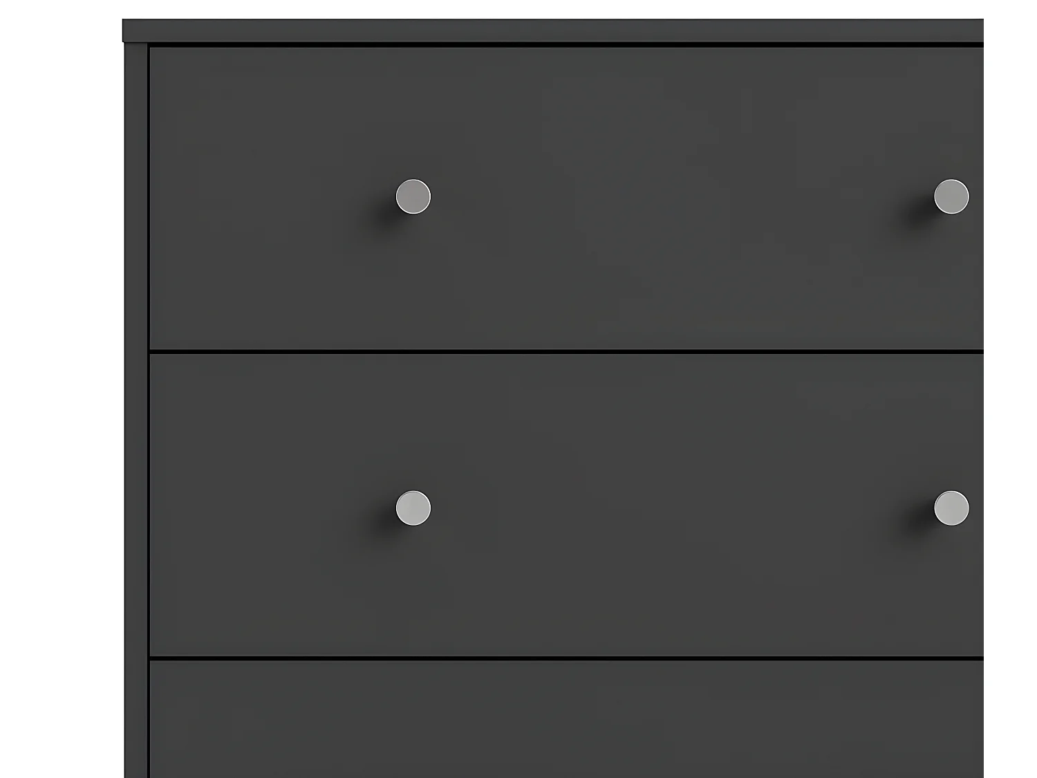 Maria Commode large avec 6 tiroirs, gris.