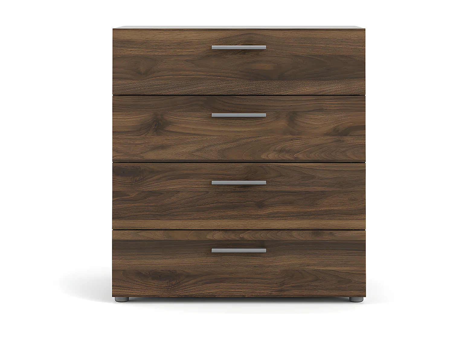 Petra Commode à 4 tiroirs, imitation noyer.