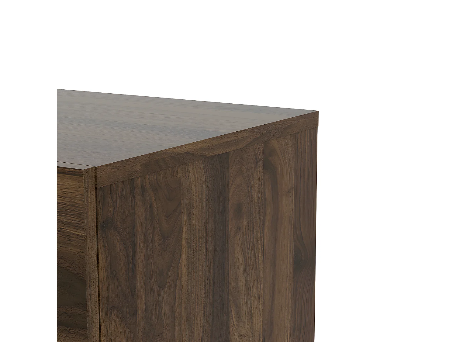 Petra Commode à 4 tiroirs, imitation noyer.