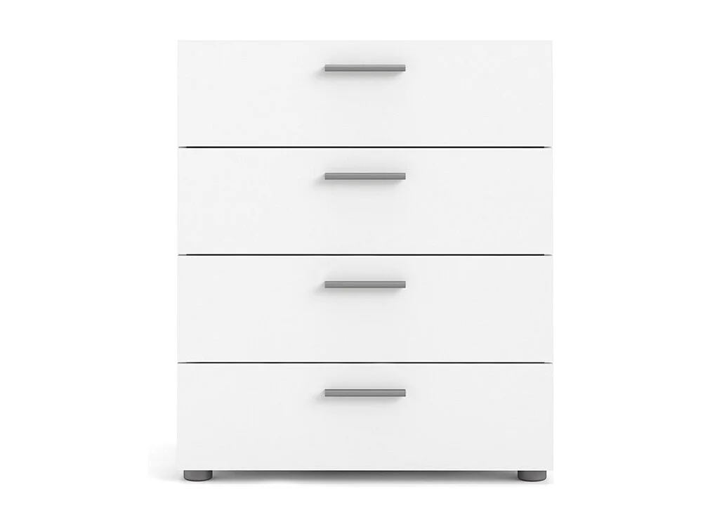 Petra Commode 4 tiroirs blancs.
