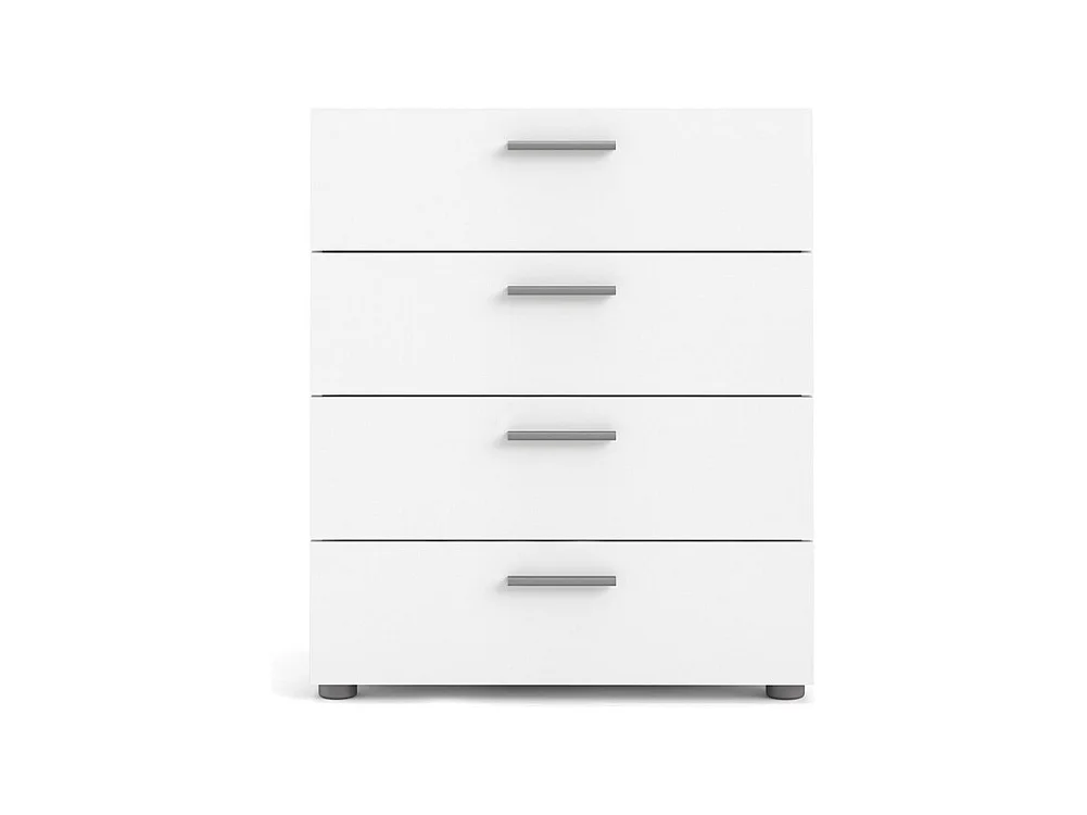 Petra Commode 4 tiroirs blancs.