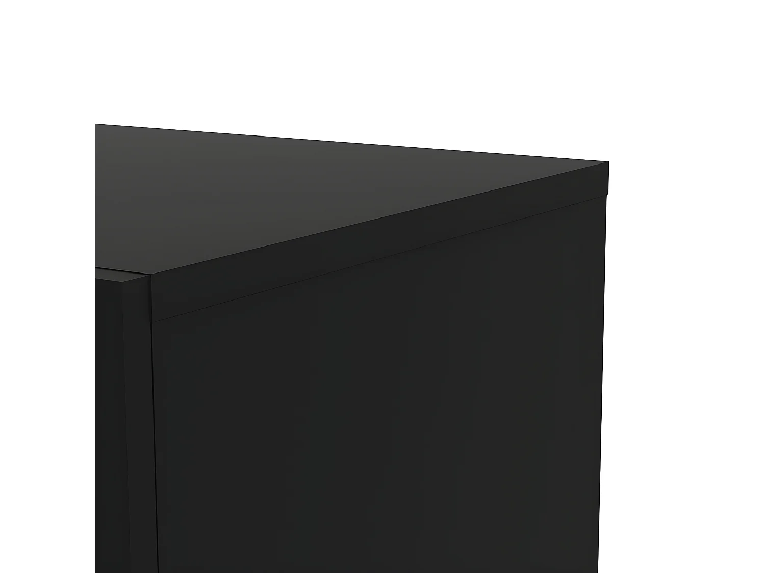 Petra Commode large avec 8 tiroirs, noir mat.