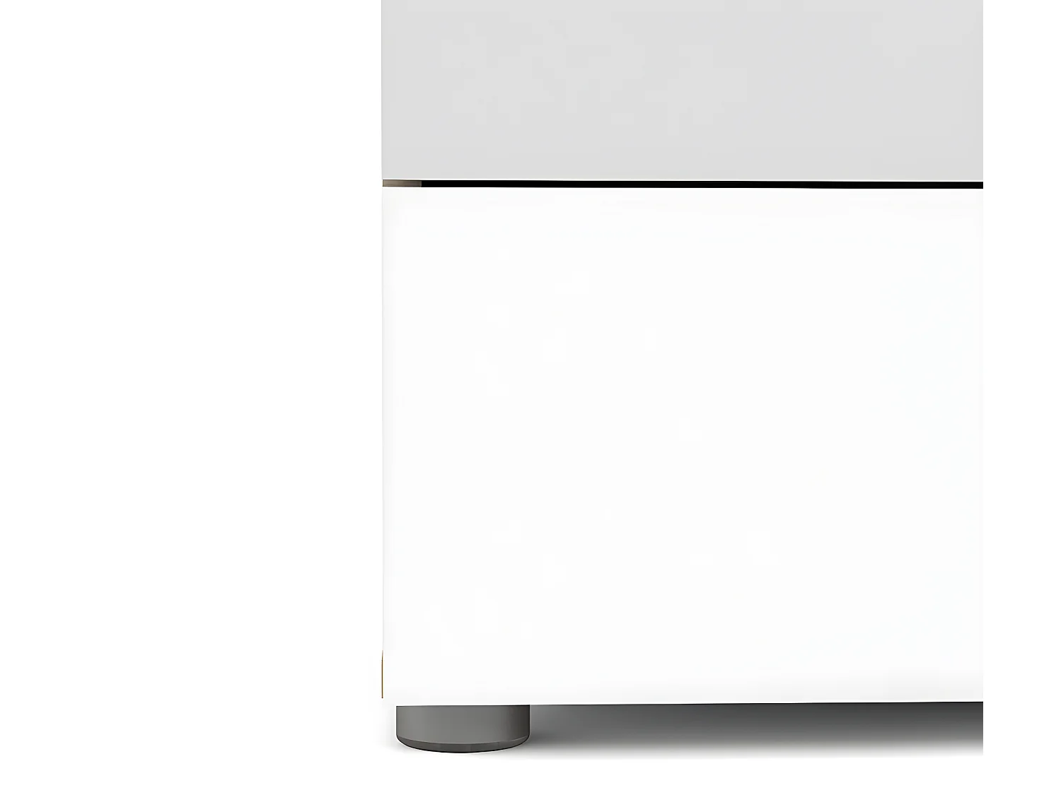 Petra kommode breed met 8 lades, eiken decor/wit hoogglans.