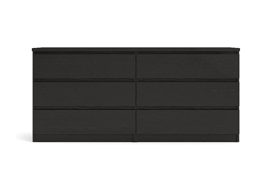 Nada Commode 6 tiroirs, noir frêne.