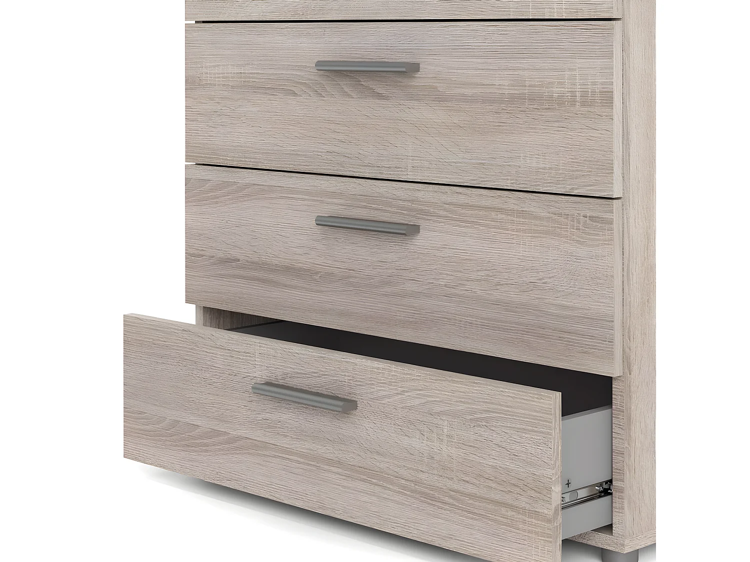 Petra kommode 4 lades truffelkleurig.