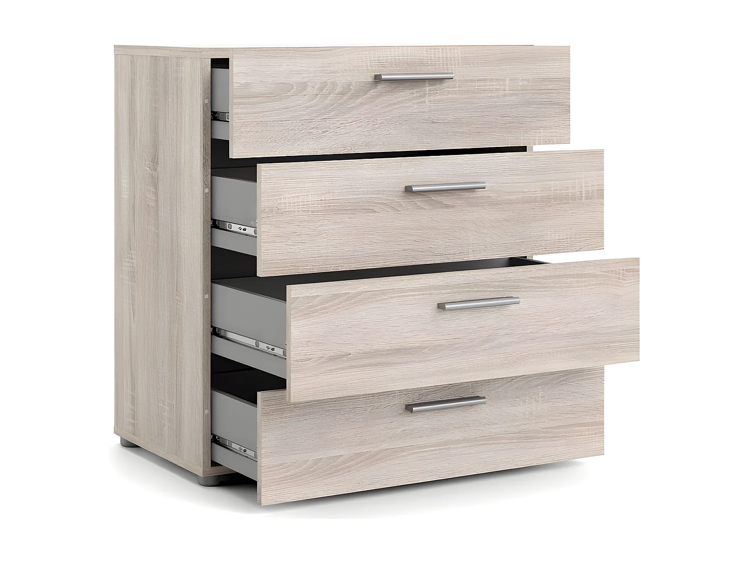 Petra kommode 4 lades truffelkleurig.