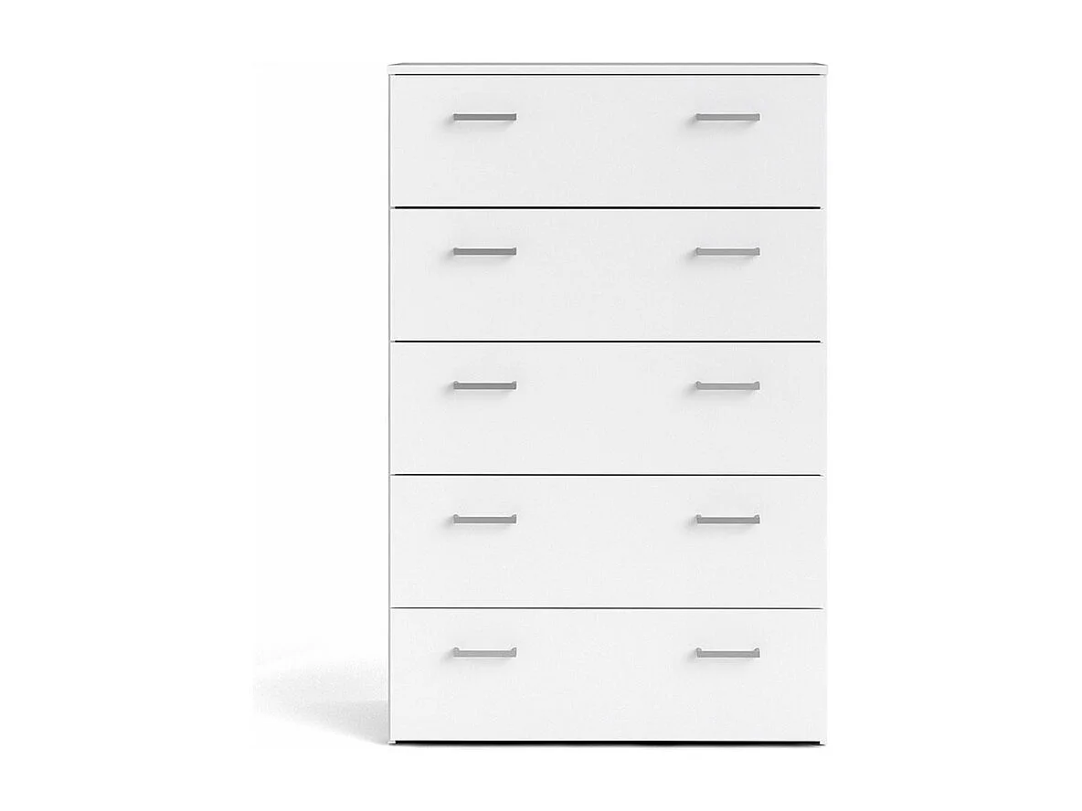 Spell Commode à 5 tiroirs, blanc.